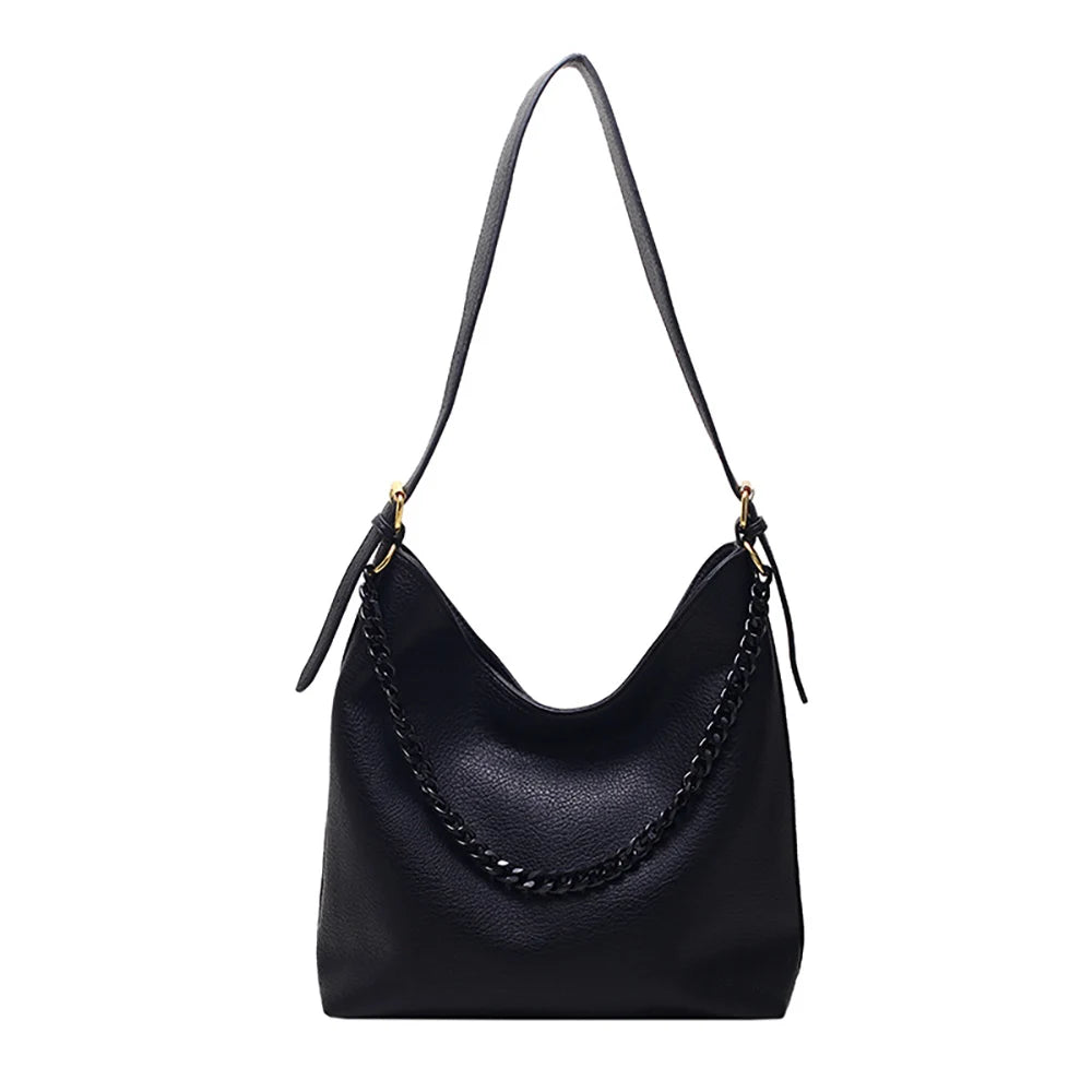 Large Capacity Shoulder Bags for Women High Pu Leather Bucket Tote