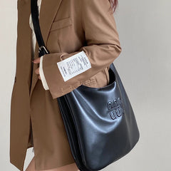 Large Capacity Women's Messenger Bag Soft Leather Business Shoulder Tote Handb
