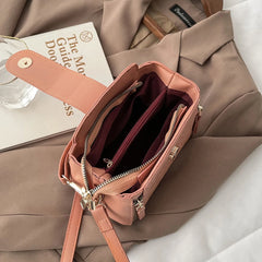 Large Capacity Crossbody Bag Leather Handbags Women Bucket Shoulder Bag