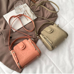 Large Capacity Crossbody Bag Leather Handbags Women Bucket Shoulder Bag