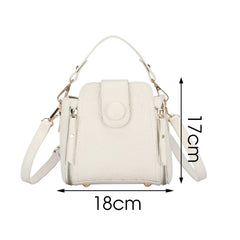 Large Capacity Crossbody Bag Leather Handbags Women Bucket Shoulder Bag