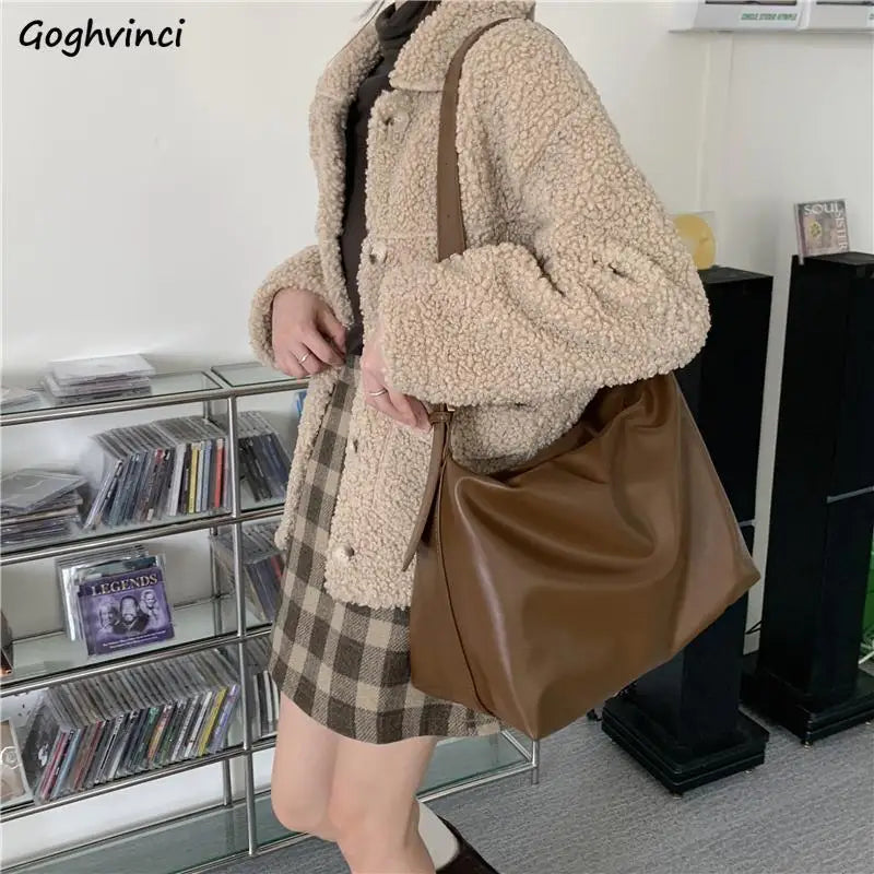 Retro PU Vintage Crossbody Bags Women Large Capacity Handbags