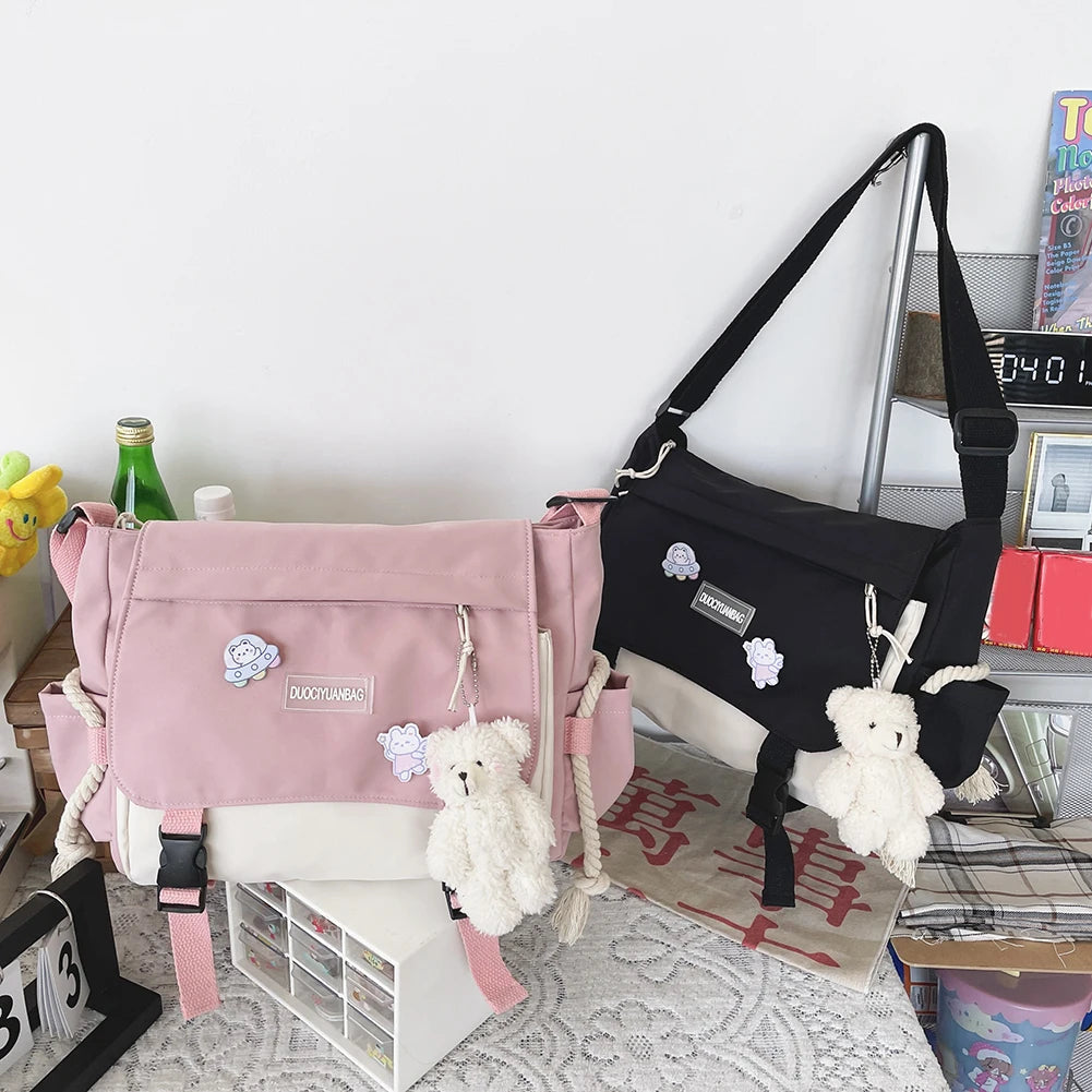 Large Capacity Crossbody Bags for Teenager Girls Harajuku Messenger Bags