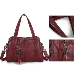 Large Capacity Crossbody Handle Bag Women Shoulder Bag Leather Women Handbag