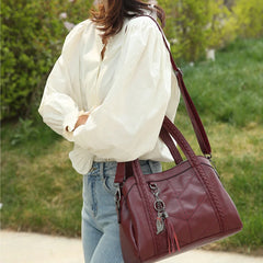 Large Capacity Crossbody Handle Bag Women Shoulder Bag Leather Women Handbag