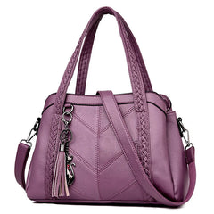 Large Capacity Crossbody Handle Bag Women Shoulder Bag Leather Women Handbag