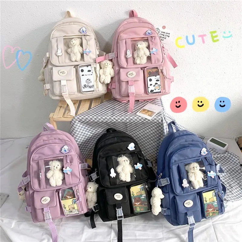 Women's Large-Capacity Multi-Pocket Nylon Backpack