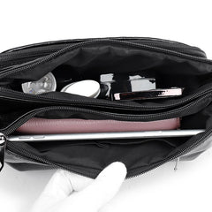 Double Pocket Crossbody Bag Women Shoulder Bags Leather Handbags