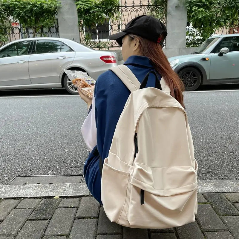 Large-Capacity Rucksack for Women Pure Casual Student Backpack