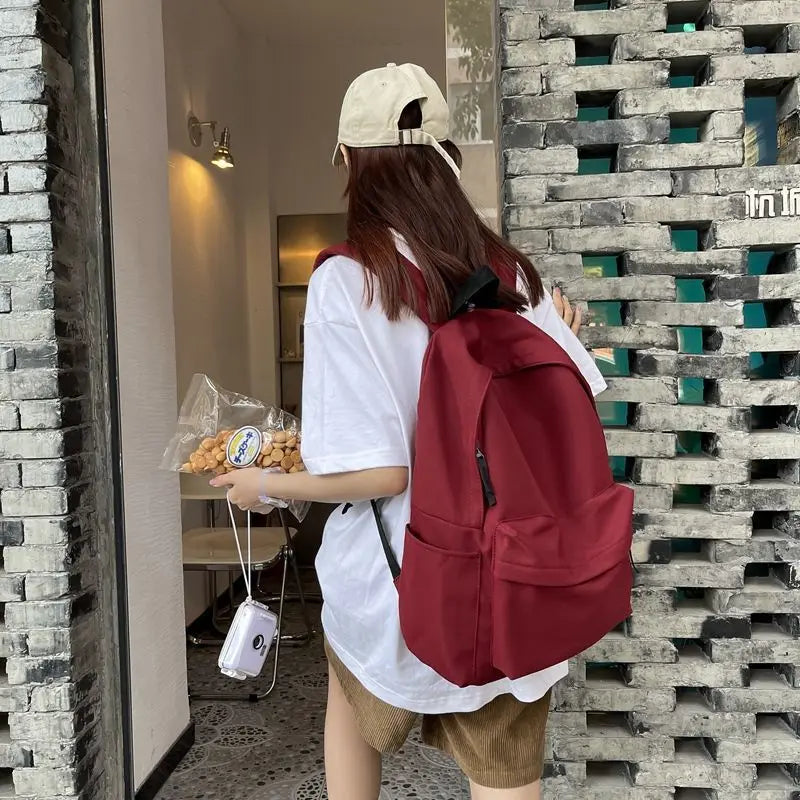Large-Capacity Rucksack for Women Pure Casual Student Backpack
