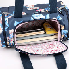 Flower Women Crossbody Bag Nylon Top-Handle Tote