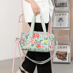 Flower Women Crossbody Bag Nylon Top-Handle Tote