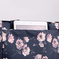 Floral Print Crossbody Bag Nylon Top-Handle Tote Women Handbag