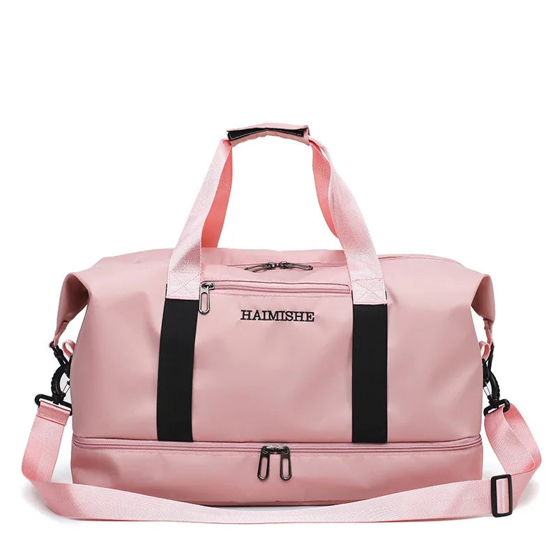 Large Foldable Travel Bag Wet Dry Yoga Gym Bags Waterproof Duffle Handbag
