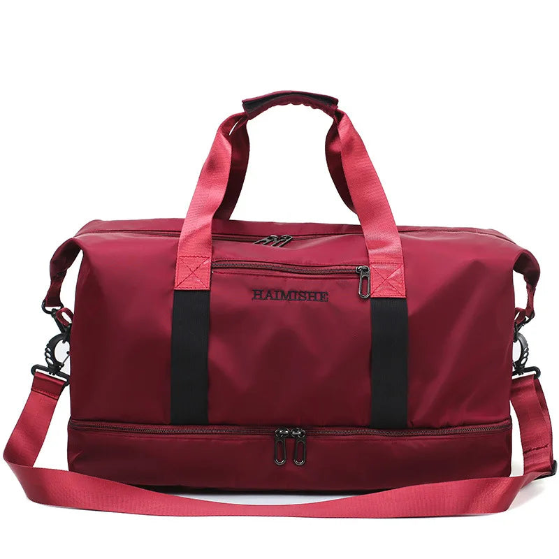 Large Foldable Travel Bag Wet Dry Yoga Gym Bags Waterproof Duffle Handbag