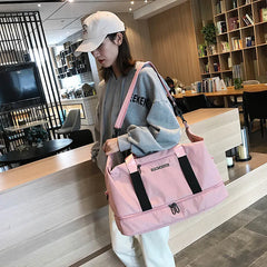Large Foldable Travel Bag Wet Dry Yoga Gym Bags Waterproof Duffle Handbag