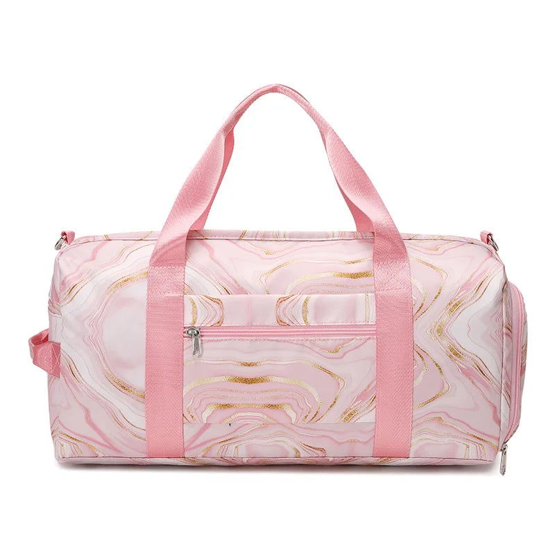 Large Capacity Foldable Travel Duffle Bag Women Wet Dry Waterproof