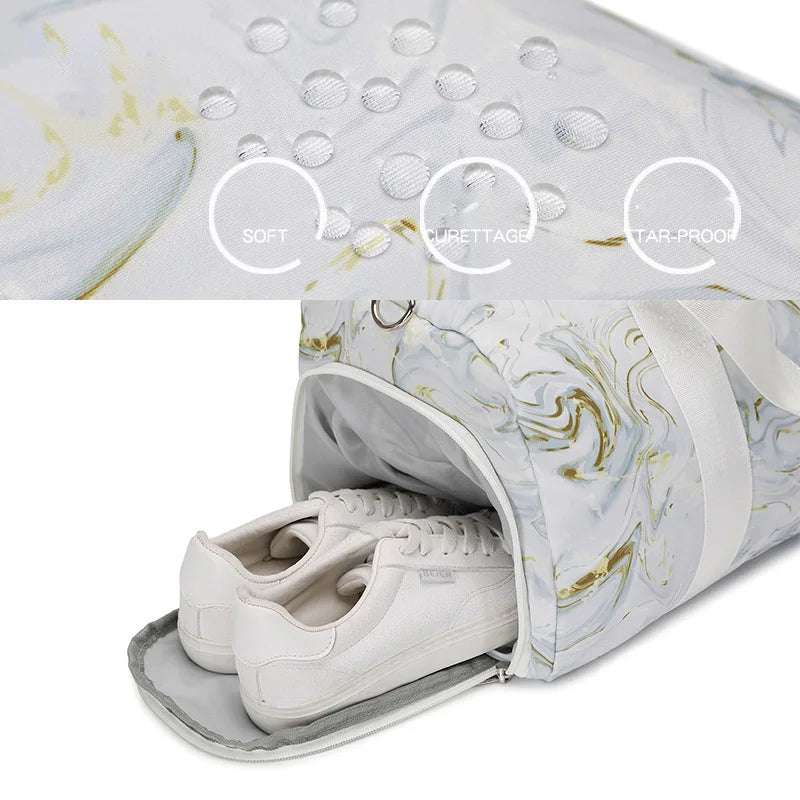 Large Capacity Foldable Travel Duffle Bag Women Wet Dry Waterproof