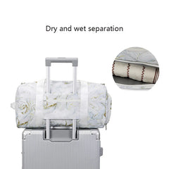 Large Capacity Foldable Travel Duffle Bag Women Wet Dry Waterproof