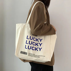 Large Capacity Folded Canvas Women Shopping Bags Casual Ladies Shopper Handbag S