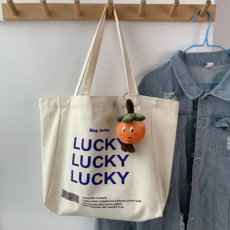 Large Capacity Folded Canvas Women Shopping Bags Casual Ladies Shopper Handbag S