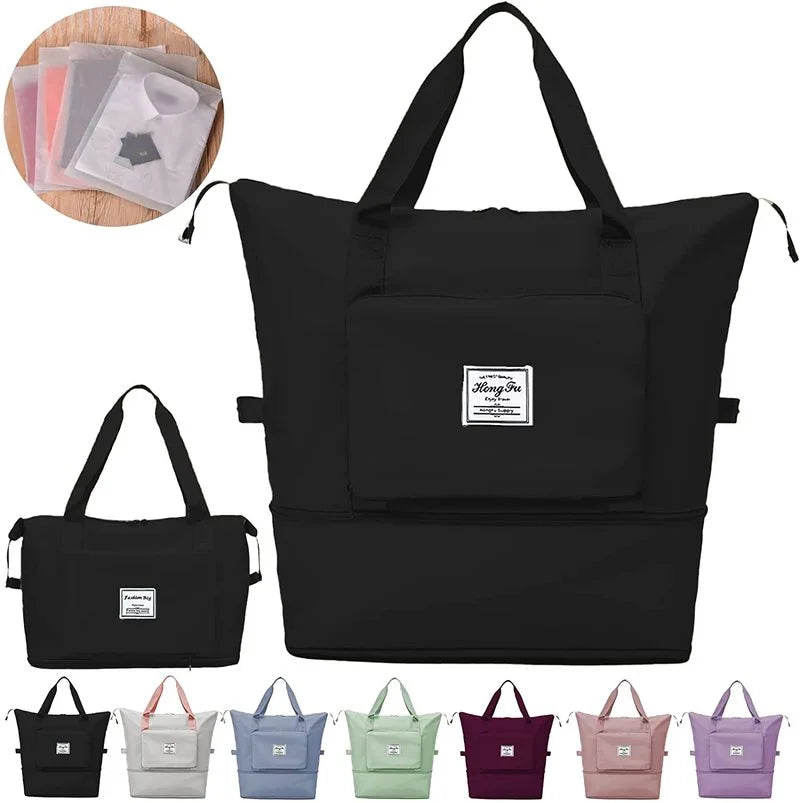 Folding Travel Bag Portable Lightweight Waterproof Tote Handbag