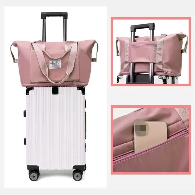 Folding Travel Bag Portable Lightweight Waterproof Tote Handbag