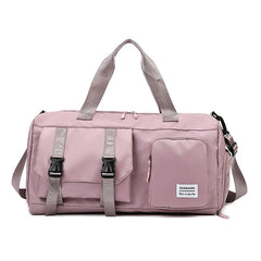Large Capacity Folding Travel Bag with Dry and Wet Separation Pockets