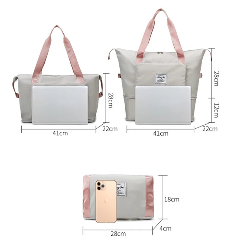 Large Folding Waterproof Travel Bag Luggage Tote Handbag
