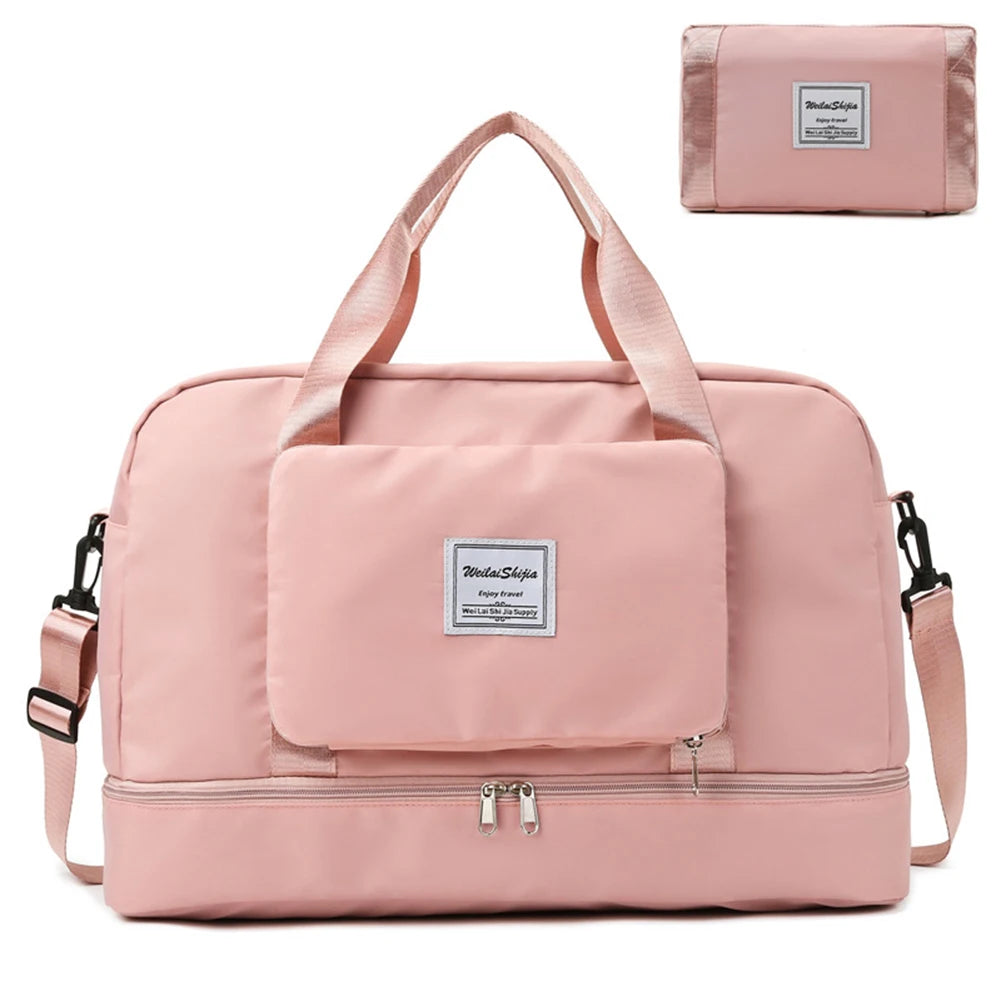 Large Capacity Folding Travel Bag Waterproof Tote Handbag