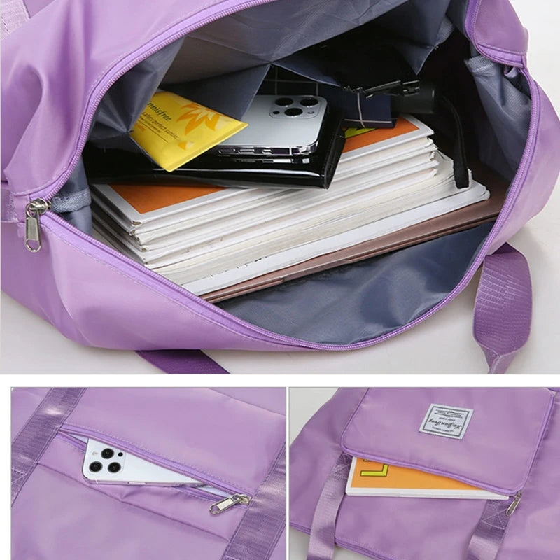 Waterproof Large Capacity Folding Travel Duffle Bag Tote Handbag