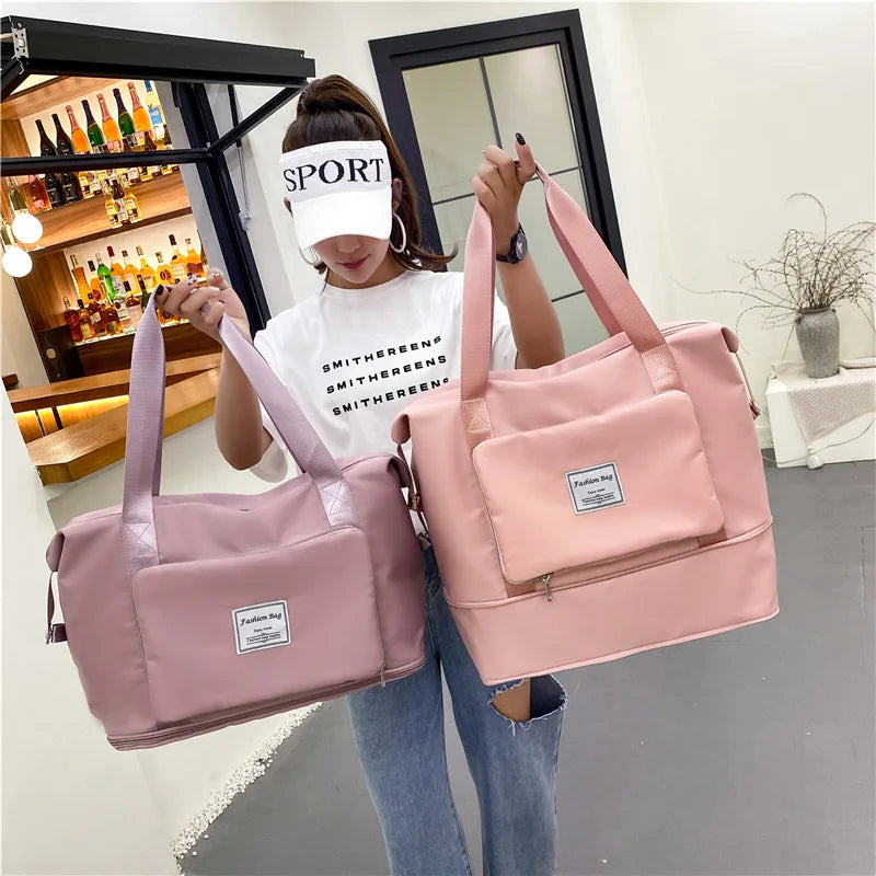 Large Capacity Foldable Waterproof Travel Tote Handbag Duffle Bag