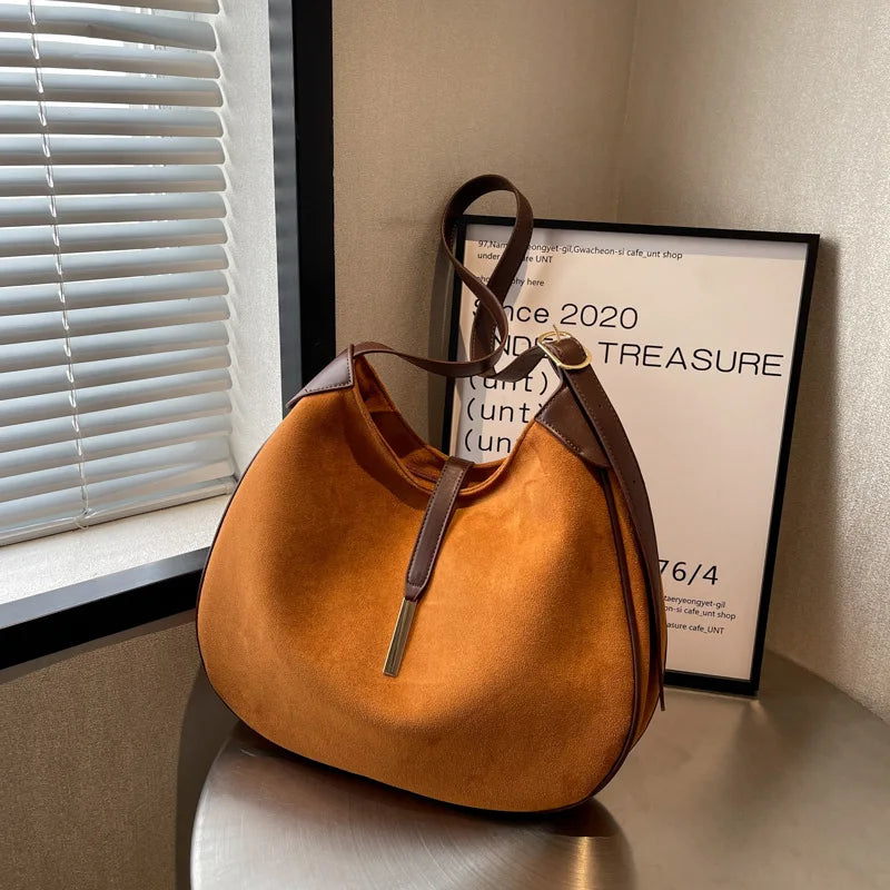 Large Capacity Frosted Shoulder Bags For Women Latest Style Personality Handbags