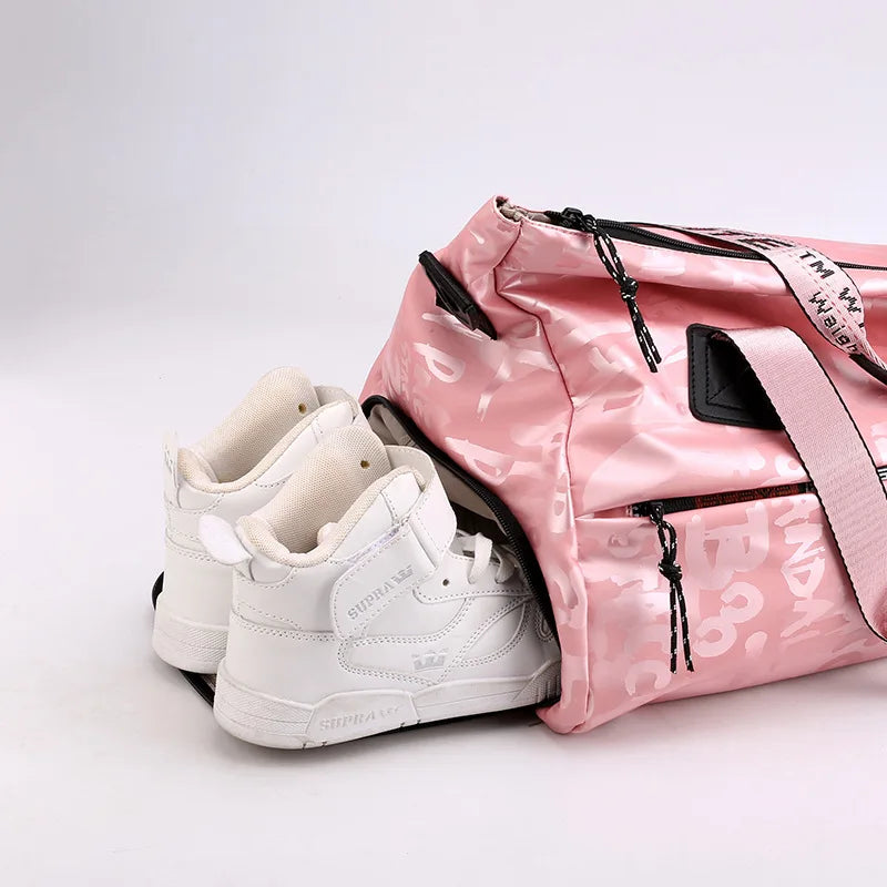 Graffiti Yoga Sports Bag with Shoes Large Capacity Outdoor Travel