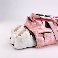 Graffiti Yoga Sports Bag with Shoes Large Capacity Outdoor Travel