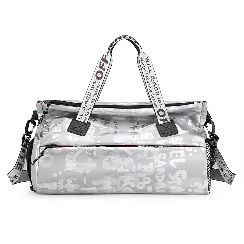Graffiti Yoga Sports Bag with Shoes Large Capacity Outdoor Travel