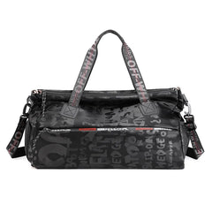 Graffiti Yoga Sports Bag with Shoes Large Capacity Outdoor Travel