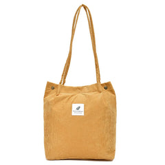 Large Capacity Corduroy Shoulder Bag Casual Totes