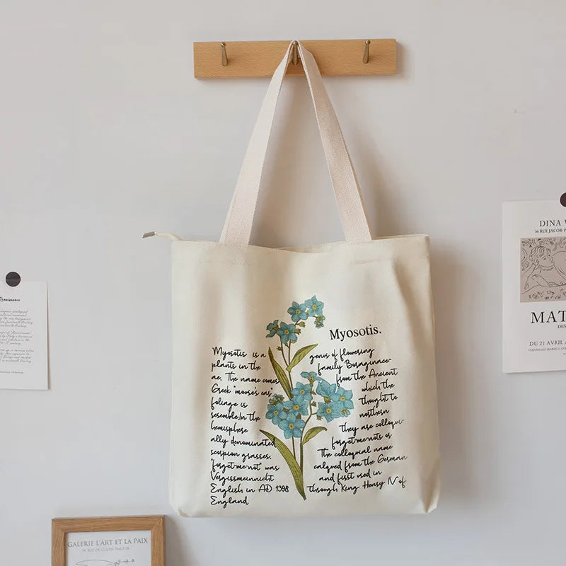 Large Capacity Women Shoulder Bag Solid Canvas Messenger Bag Girls Tote Bag