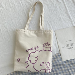 Large Capacity Women Shoulder Bag Solid Canvas Messenger Bag Girls Tote Bag