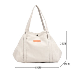 Large Capacity Canvas Shoulder Bag Women Casual Travel Tote Vintage Handbag