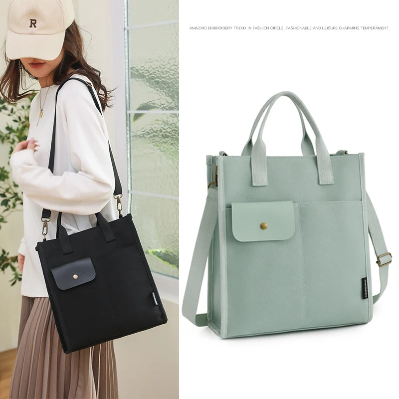 Large Capacity Nylon Shoulder Bag Tote Canvas Casual Women's Crossbody Bags