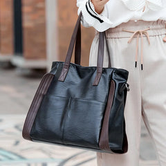 Large Capacity Soft Leather Shoulder Crossbody Bag Retro Tote Satchel Handbag