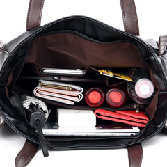 Women Soft Leather Shoulder Crossbody Bag Large Capacity Bucket Bags