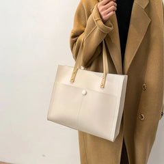 Large Capacity Quilted Shoulder Bag Women Vintage Tote