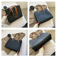 Large Capacity Quilted Shoulder Bag Women Vintage Tote