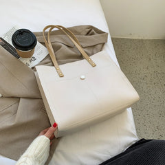 Large Capacity Quilted Shoulder Bag Women Vintage Tote
