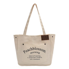 Large Capacity Shoulder Bags Canvas Tote Bags High Letter Vintage