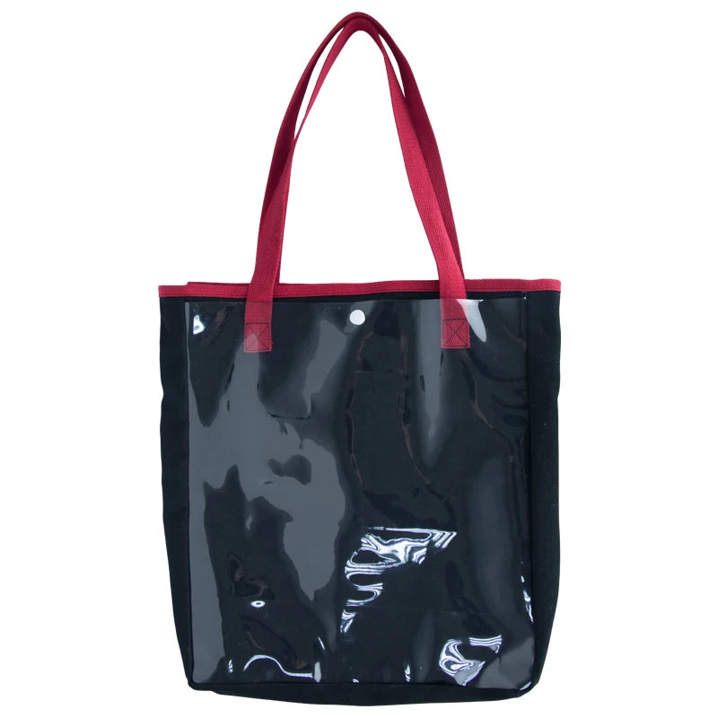 Large Harajuku Ita Bag Canvas Shoulder Bag, Transparent Handbag for Women