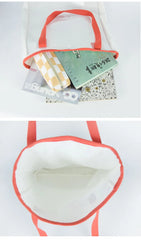 Large Harajuku Ita Bag Canvas Shoulder Bag, Transparent Handbag for Women
